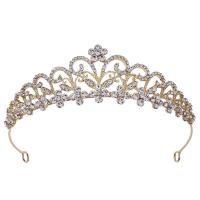 Tiara's, Zinc Alloy, mode sieraden & voor vrouw & met strass, meer kleuren voor de keuze, nikkel, lood en cadmium vrij, Binnendiameter:Ca 145mm, Verkocht door PC