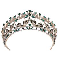 Tiaras, Sinc Alloy, le Crystal, jewelry faisin & do bhean & le rhinestone, dathanna níos mó le haghaidh rogha, nicil, luaidhe & caidmiam saor in aisce, Trastomhas Istigh:Thart 155mm, Díolta De réir PC