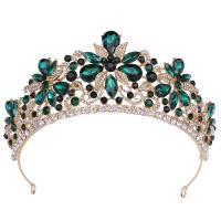 Tiara's, Zinc Alloy, met Kristal, mode sieraden & voor vrouw & met strass, meer kleuren voor de keuze, nikkel, lood en cadmium vrij, Binnendiameter:Ca 150mm, Verkocht door PC