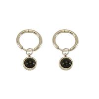 Boucle d'oreille Acier Titane, avec Pierre naturelle, bijoux de mode & pour femme, couleur originale, 27mm,9mm, Vendu par paire