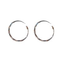 Pendientes de Aro en Latón, metal, Donut, chapado en oro real, Joyería & diferentes estilos para la opción & para mujer, más colores para la opción, libre de níquel, plomo & cadmio, Vendido por Par