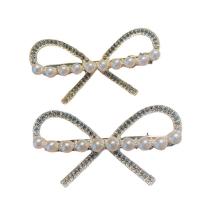 Barrette, alliage de zinc, avec perle de plastique, Placage, bijoux de mode & pour femme & avec strass, plus de couleurs à choisir, 180x80mm, Vendu par PC