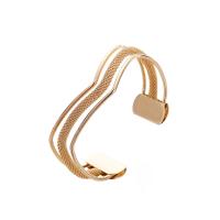 Pulsera de Hierro, fundición, chapado en color dorado, Joyería & para mujer, dorado, libre de níquel, plomo & cadmio, 21mm, diámetro interior:aproximado 60mm, Vendido por UD