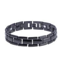 Mässing Armband, plated, mode smycken & för människan, svart, nickel, bly och kadmium gratis, 12mm, Längd Ca 8.07 inch, Säljs av PC