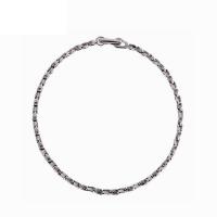 Tíotáiniam Cruach Bracelet, Cruach Tíotáiniam, jewelry faisin & unisex, 2mm, Fad Thart 7.87 Inse, Díolta De réir PC