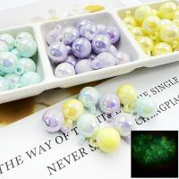 Plated Acrylic Beads Round DIY & luminated 16mm Sold By Bag