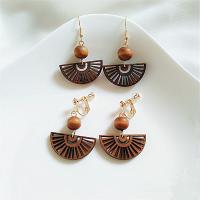 Wood Earring fashion jewelry & for woman Sold By Pair