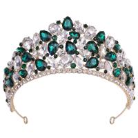 Tiara's, Zinc Alloy, met Kristal, mode sieraden & voor vrouw & met strass, meer kleuren voor de keuze, nikkel, lood en cadmium vrij, Binnendiameter:Ca 155mm, Verkocht door PC