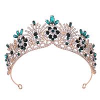 Tiaras, Sinc Alloy, le Crystal, jewelry faisin & do bhean & le rhinestone, dathanna níos mó le haghaidh rogha, nicil, luaidhe & caidmiam saor in aisce, Trastomhas Istigh:Thart 140mm, Díolta De réir PC