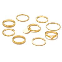 Sinc Alloy Ring Set, plátáilte, jewelry faisin & do bhean, dathanna níos mó le haghaidh rogha, Díolta De réir Socraigh