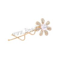 Barrette, alliage de zinc, avec perle de plastique, Placage, bijoux de mode & styles différents pour le choix & pour femme & avec strass, plus de couleurs à choisir, 180x80mm, 5ensemblessérie/sac, Vendu par sac