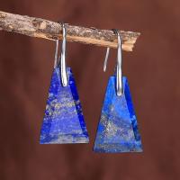 Boucles d'oreilles en pierres précieuses, Lapis lazuli, avec alliage de zinc, Naturel & bijoux de mode & styles différents pour le choix & pour femme, plus de couleurs à choisir, Vendu par paire