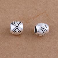 Zinc Alloy Jewelry Beads barrel antique silver color plated vintage & DIY nickel lead & cadmium free Approx Sold By Bag