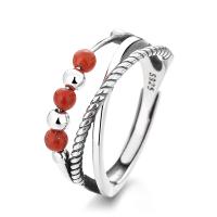 Sterling Silver Jewelry Finger Ring, 925 sterline d'argento, gioielli di moda & per la donna, assenza di nichel,piombo&cadmio, 7mm, Venduto da PC