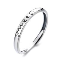 Sterling Silver Jewelry Finger Ring, 925 sterline d'argento, gioielli di moda & per la donna, assenza di nichel,piombo&cadmio, 2.6mm, Venduto da PC