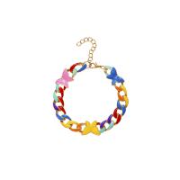 Pulseira de liga de zinco, with 1.97inch extender chain, joias de moda & para mulher & esmalte, níquel, chumbo e cádmio livre, comprimento Aprox 7.87 inchaltura, vendido por PC