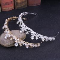 Tiara's, Zinc Alloy, met Kristal & Plastic Pearl, handgemaakt, mode sieraden & voor vrouw & met strass, meer kleuren voor de keuze, nikkel, lood en cadmium vrij, Binnendiameter:Ca 140mm, Verkocht door PC