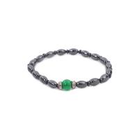 Bijoux bracelets de mode, Hématite, avec Des billes de verre, bijoux de mode & pour homme, Vendu par Environ 7.09-7.48 pouce brin