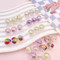 Plated Acrylic Beads Round DIY 14mm Sold By Bag