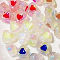 Resin Smycken Pärlor, Harts, Hjärta, DIY & emalj, fler färger för val, 17x15mm, 10PC/Bag, Säljs av Bag