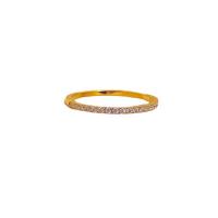 Acier titane bague, unisexe & normes différentes pour le choix & avec strass, plus de couleurs à choisir, 4mm, Taille:5-9, Vendu par PC