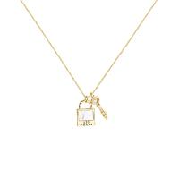 Kubieke Zirkoon Micro Pave Brass Ketting, Messing, met Schelp, met 5.4cm extender keten, echt goud verguld, mode sieraden & micro pave zirconia & voor vrouw, gouden, 8mm, Lengte 40.2 cm, Verkocht door PC