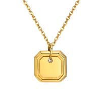 Collier de bijoux en acier inoxydable, Acier inoxydable 304, avec 1.97inch chaînes de rallonge, bijoux de mode & pour femme, doré, 15mm, Longueur Environ 17.72 pouce, Vendu par PC