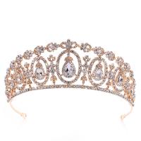 Tiara's, Zinc Alloy, met Kristal, mode sieraden & voor vrouw & met strass, meer kleuren voor de keuze, nikkel, lood en cadmium vrij, Binnendiameter:Ca 155mm, Verkocht door PC