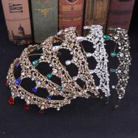 Tiaras, liga de zinco, with cristal, joias de moda & para mulher & com strass, Mais cores pare escolha, níquel, chumbo e cádmio livre, Diametro interno:Aprox 145mm, vendido por PC