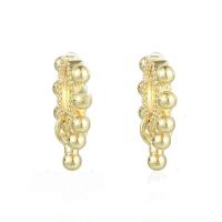 Messing Huggie Hoop Earring, Ronde, gold plated, voor vrouw, nikkel, lood en cadmium vrij, 3x18mm, Verkocht door pair