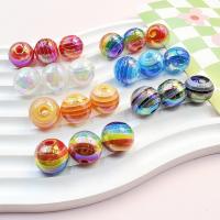 Plated Acrylic Beads Round DIY 16mm Sold By Bag