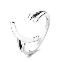 Anillo de Plata Esterlina, Plata de ley 925, Joyería & para mujer, libre de níquel, plomo & cadmio, 18mm, Vendido por UD