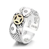 Bijoux de bague en argent sterling , Argent sterling 925, bijoux de mode & unisexe, protéger l'environnement, sans nickel, plomb et cadmium, 10mm, Vendu par PC