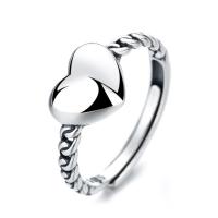 Sterling Silver smycken finger ring, 925 sterling silver, Hjärta, mode smycken & för kvinna, nickel, bly och kadmium gratis, 8mm, Säljs av PC