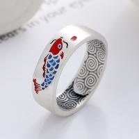 Sterling Silver Jewelry Finger Ring, 925 Sterling Silver, jewelry faisin & unisex & cruan, nicil, luaidhe & caidmiam saor in aisce, 6.5mm, Díolta De réir PC