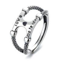 Bijoux de bague en argent sterling , Argent sterling 925, bijoux de mode & pour femme, protéger l'environnement, sans nickel, plomb et cadmium, 10mm, Vendu par PC