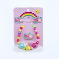 Sistema de la joyería de los niños, Pendiente de stud & anillo de dedo & pulsera, resina, Cámara, para  los niños, multicolor, Vendido por Set