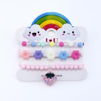 Enfants bracelet, résine, trois pièces & pour les enfants, multicolore, Diamètre intérieur:Environ 45mm, Vendu par fixé