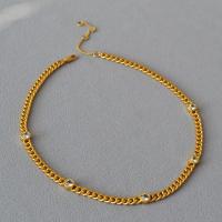 Collar de Latón, metal, con 6CM extender cadena, Joyería & micro arcilla de zirconia cúbica & para mujer, libre de níquel, plomo & cadmio, longitud aproximado 41 cm, Vendido por UD