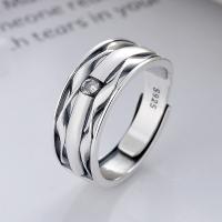 925 Sterling Silver Finger Rings Antique finish fashion jewelry & for woman nickel lead & cadmium free 9mm Sold By PC