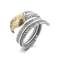 Sterling Silver smycken finger ring, 925 sterling silver, Eagle, mode smycken & Unisex, fler färger för val, nickel, bly och kadmium gratis, 15mm, Säljs av PC