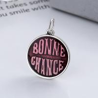 Pendentif en argent Sterling 925, DIY & émail, protéger l'environnement, sans nickel, plomb et cadmium, 19x22mm, Vendu par PC