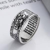 925 Sterling Silver Finger Rings Antique finish fashion jewelry & for woman nickel lead & cadmium free 9mm Sold By PC