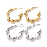 Stainless Steel Stud Earrings 304 Stainless Steel Vacuum Ion Plating fashion jewelry & for woman Sold By Pair