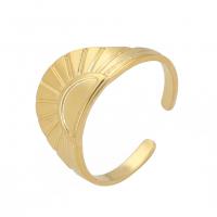 Anillo de dedo de acero inoxidable, acero inoxidable 304, 18K chapado en oro, Joyería & unisexo, más colores para la opción, 9.7x1mm, Vendido por UD