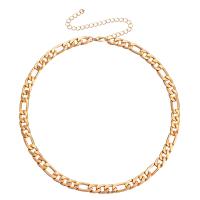 Collar de Aleación de Zinc, chapado en color dorado, Joyería & para mujer, libre de níquel, plomo & cadmio, longitud aproximado 45 cm, Vendido por UD