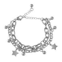 Pulseira de liga de zinco, with 7cm extender chain, joias de moda & unissex, prateado, níquel, chumbo e cádmio livre, comprimento Aprox 16 cm, vendido por PC