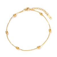 Roestvrijstalen Anklet, 304 roestvrij staal, met 3.5cm extender keten, plated, mode sieraden, gouden, 3.90mm, Lengte 22.5 cm, Verkocht door PC