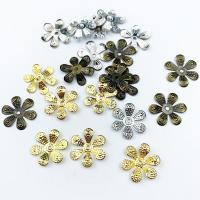 Ijzer Bead Cap, Bloem, plated, DIY, meer kleuren voor de keuze, 16mm, Verkocht door PC