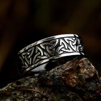 Titanium Čelik Finger Ring, uglađen, Berba & različite veličine za izbor & za čovjeka, izvorna boja, 8mm, Veličina:7-13, Prodano By PC